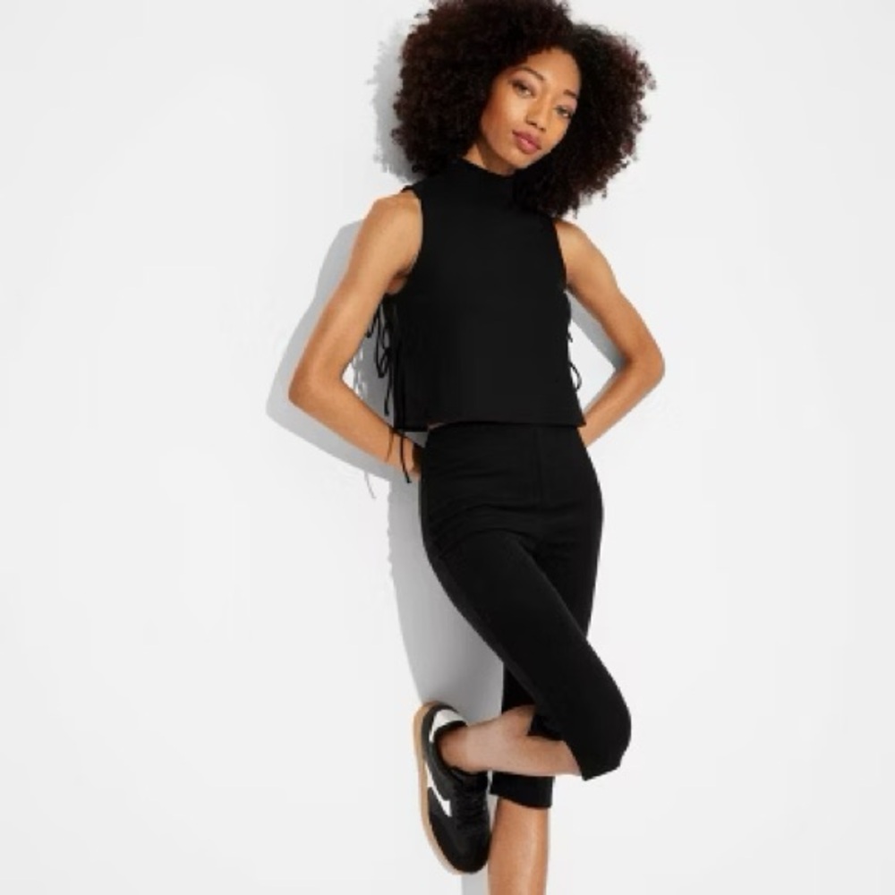 Wild Fable Mock Turtle Neck Tank Top with Side Tie